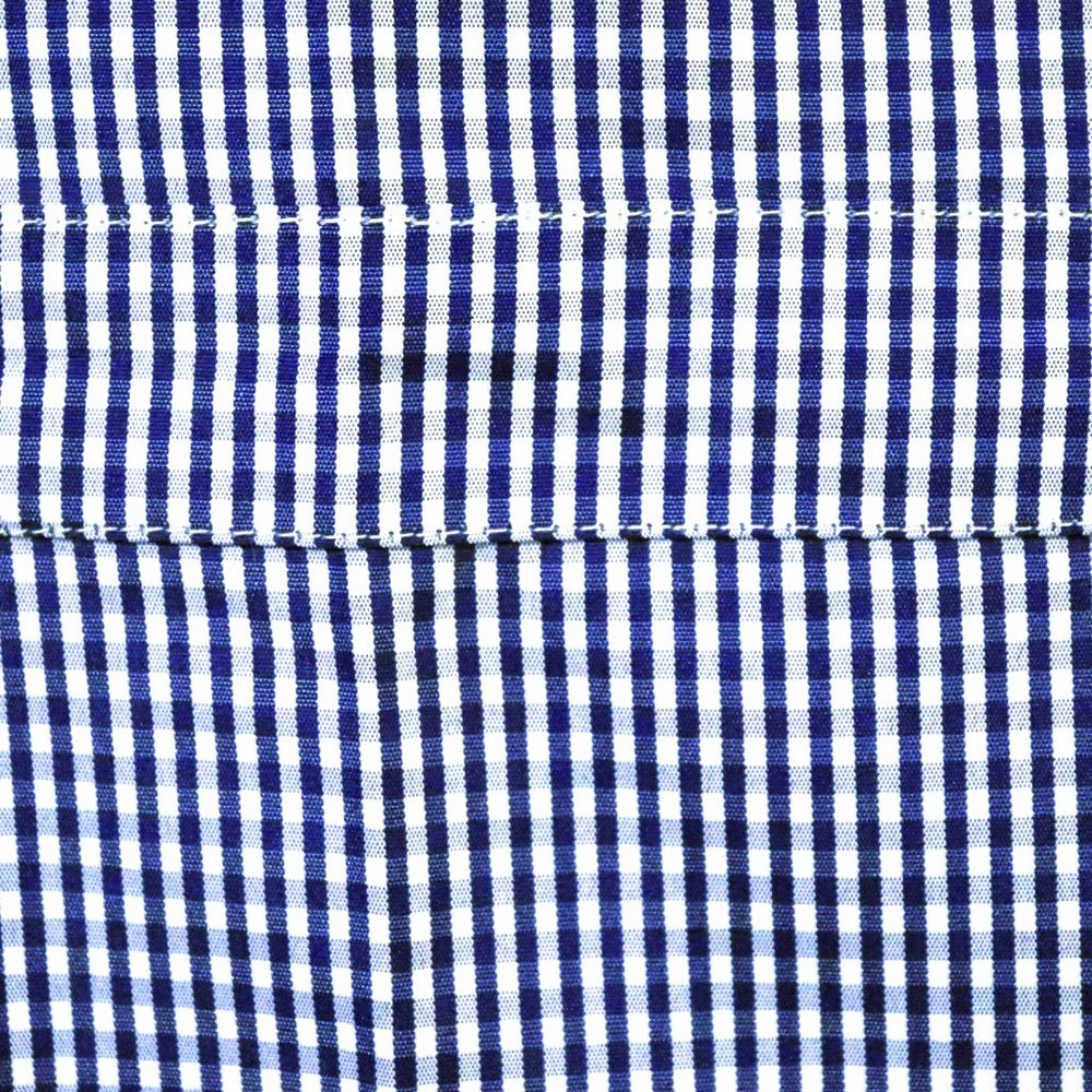 Amazing Gracila Blue & White Gingham Collared Long Sleeve Blouse Size M NWT - Picture 3 of 12